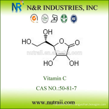 Pure vitamin c bulk powder /l(+)-ascorbic acid cas no. 50-81-7 BP2012/USP35 GMP Available